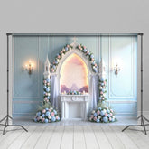 Aperturee - Aperturee Magical Paradise Castle Floral Wedding Backdrop